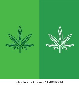 Marijuana Leaf Icon Vector Illustration