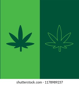 Marijuana Leaf Icon Vector Illustration