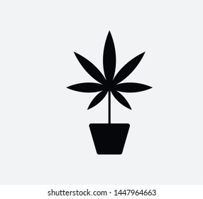 Marijuana leaf icon vector illustration