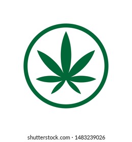 marijuana leaf icon vector illustration logo template