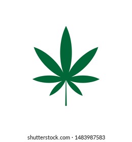 marijuana leaf icon vector illustration logo template