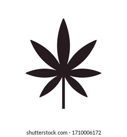 marijuana leaf icon vector illustration logo template