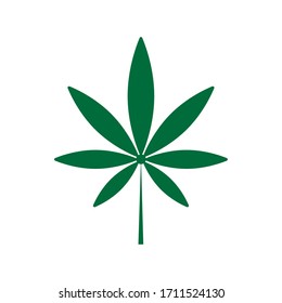 Icono de hoja de marihuana Ilustración vectorial plantilla de logo