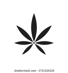 marijuana leaf icon vector illustration logo template
