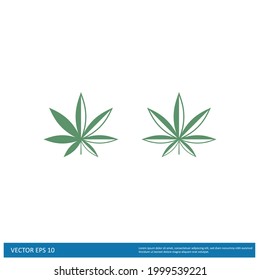 Marijuana Leaf Icon Vector illustration simple design element