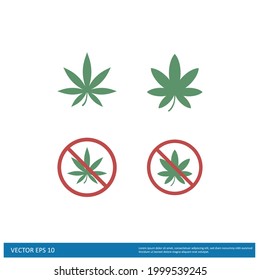 Icono de hoja de marihuana Elemento de diseño sencillo