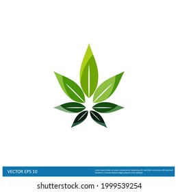 Icono de hoja de marihuana Elemento de diseño sencillo