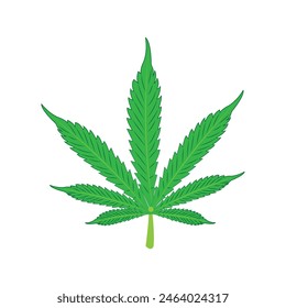 Plantilla de diseño de Ilustración vectorial de ícono de hoja de marihuana