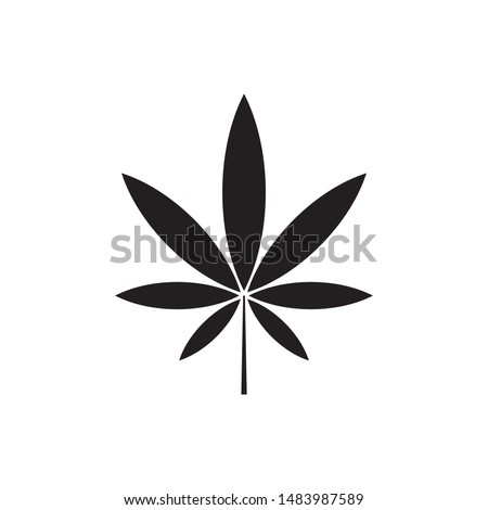 marijuana leaf icon vector illustration logo template