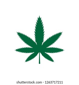 marijuana leaf icon, vector symbol on white background editable eps10