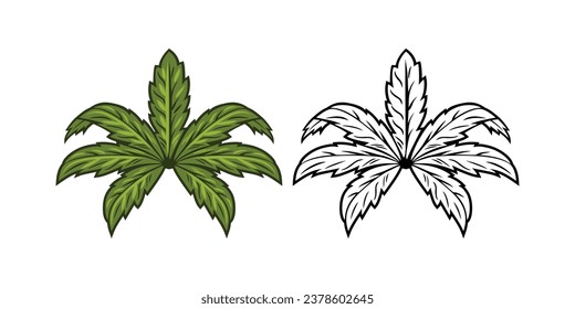 Marijuana Leaf Illustration vector eps format , suitable for your design needs, logo, illustration, animation, etc.