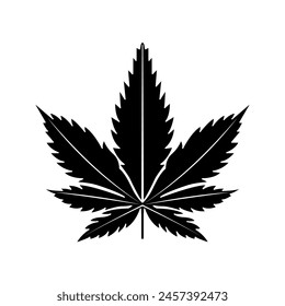 ilustración de hoja de marihuana Vector icono
