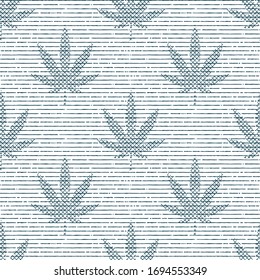 Tinta de hoja de marihuana rayada crujiente estampado transparente