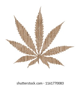 marijuana leaf isolated on white background 3d illustration 