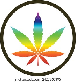 Icono de logotipo de hoja de marihuana