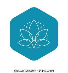 Logotipo de la hoja de marihuana. Logotipo del Vector de la hoja de marihuana del contorno para el Diseño web aislado en el fondo blanco