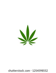 Marijuana leaf logo vector illustration