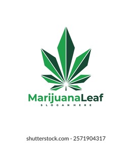 Marijuana leaf logo vector illustration. Creative Cannabis logo design concept template