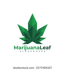Marijuana leaf logo vector illustration. Creative Cannabis logo design concept template