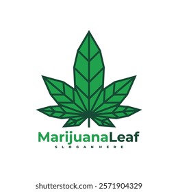 Marijuana leaf logo vector illustration. Creative Cannabis logo design concept template
