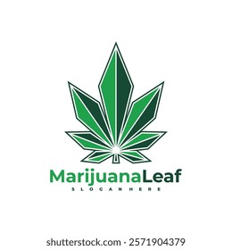Marijuana leaf logo vector illustration. Creative Cannabis logo design concept template