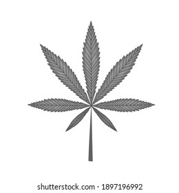 Cannabis Leaf Isolated On Transparent Background Stock Vector (Royalty ...