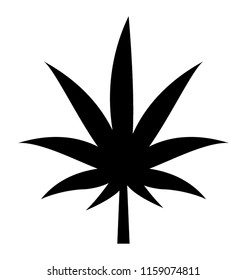 
Marijuana leaf on white background
