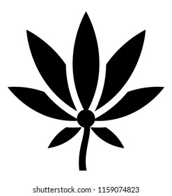 
Marijuana leaf on white background
