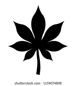 
Marijuana leaf on white background
