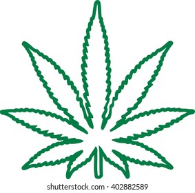 Marijuana Leaf Outline