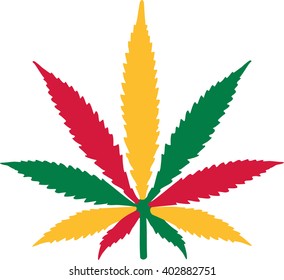 Marijuana leaf rastafari