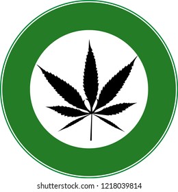 Marijuana leaf symbol