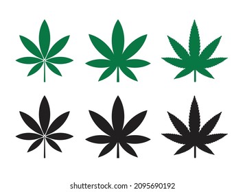 Symbol für Marihuana-Blätter, Marihuana-Symbol oder Hanf
