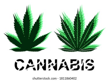 Marijuana-Blatt auf Vektorcannabis
