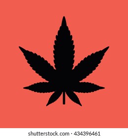 Marijuana leaf vector icon