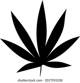 Marijuana leaf vector icon. Cannabis symbol. Vector illustration EPS 10.