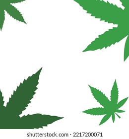 Marijuana leaf vector icon. Marijuana legalized the symbol. Medicinal marks of cannabis, natural organic herbs.