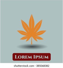 Icono de alta calidad de la hoja de marihuana (hierba)