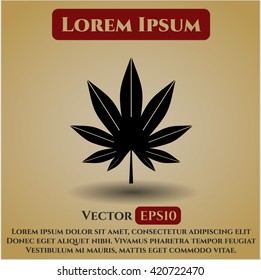Icono de hoja de marihuana (hierba)