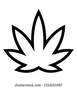 Marijuana leaf, weed icon design 