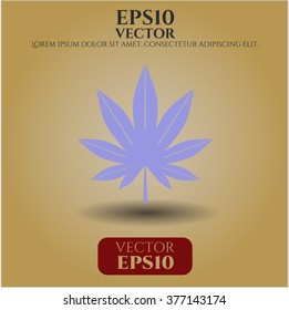 Marijuana leaf (weed) icon or symbol