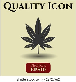 Marijuana leaf (weed) icon or symbol