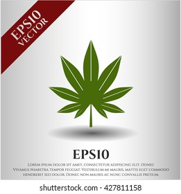 Marijuana leaf (weed) icon or symbol