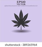 Marijuana leaf (weed) icon vector illustration