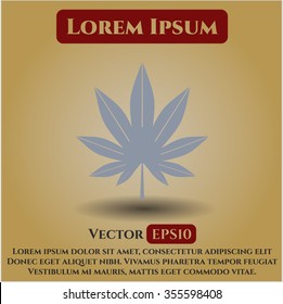 Symbol für Marihuana-Blätter (Unkraut)