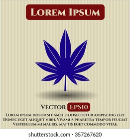 Símbolo de hoja de marihuana (hierba)