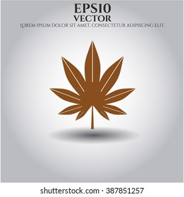 Símbolo de hoja de marihuana (hierba)