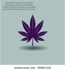 Símbolo de hoja de marihuana (hierba)