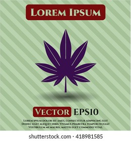 Símbolo de hoja de marihuana (hierba)