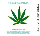 Marijuana leaf weed vector icon. Cannabis symbol. Simple isolated sign.